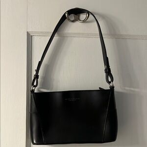 Kenneth Cole-Reaction Black Leather Shoulder Bag